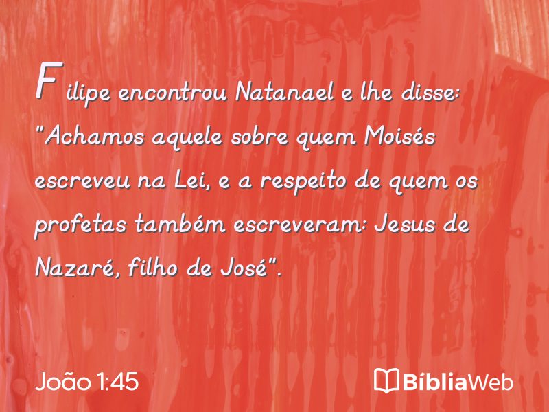 João 1:45 em imagem para compartilhar