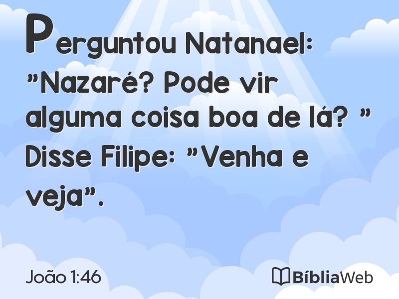 João 1:46 em imagem para compartilhar