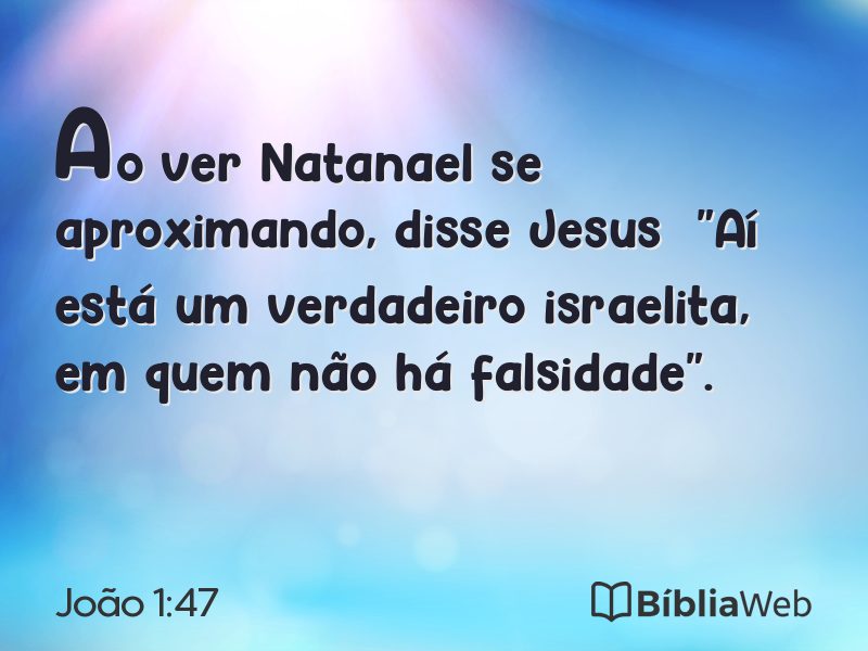 João 1:47 em imagem para compartilhar