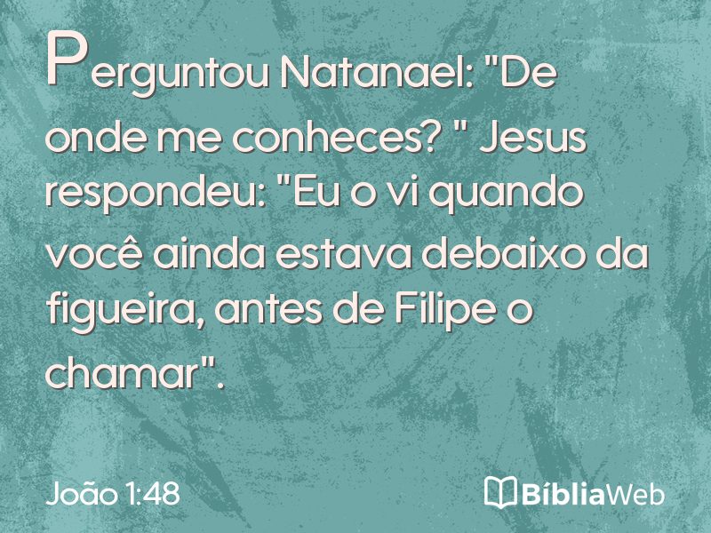 João 1:48 em imagem para compartilhar
