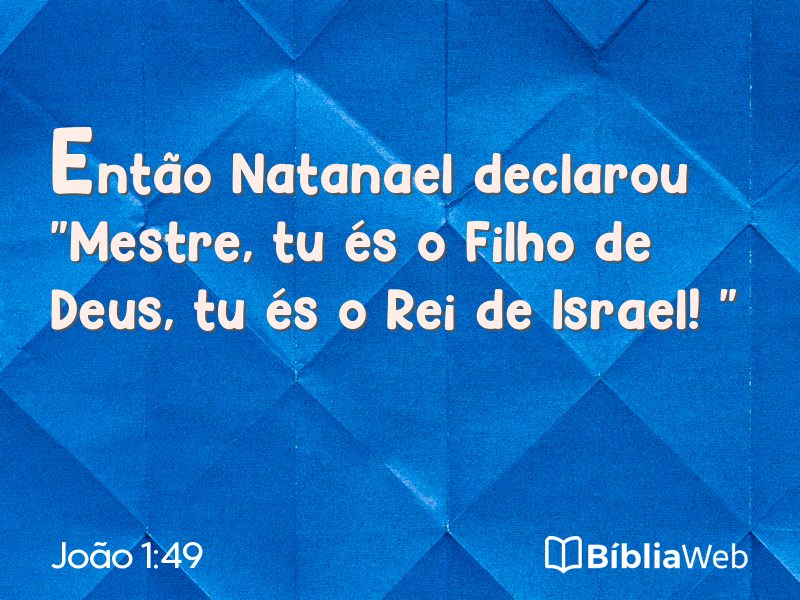 João 1:49 em imagem para compartilhar