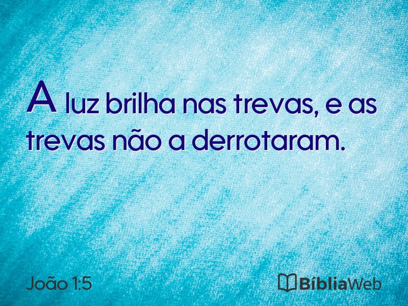 João 1:5 em imagem para compartilhar
