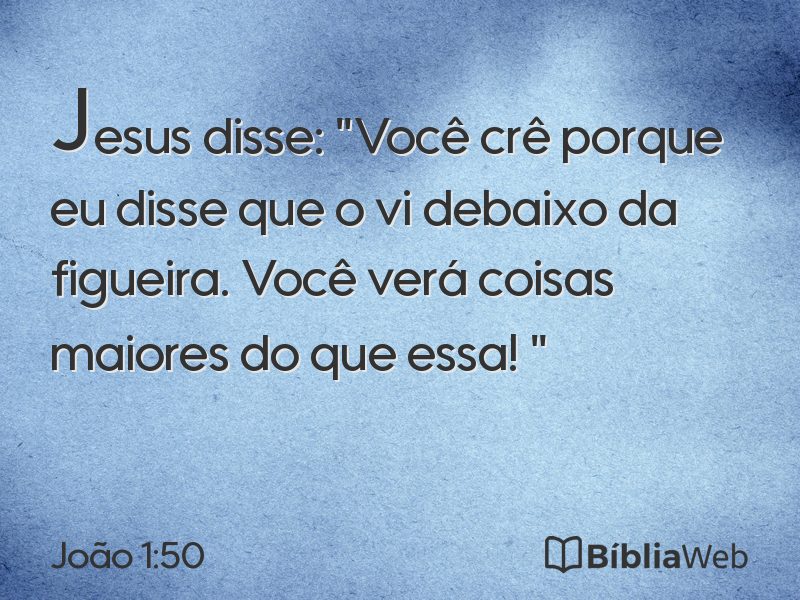 João 1:50 em imagem para compartilhar