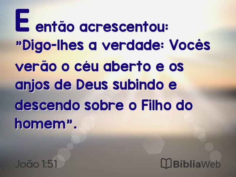 João 1:51 em imagem para compartilhar