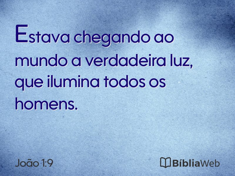 João 1:9 em imagem para compartilhar