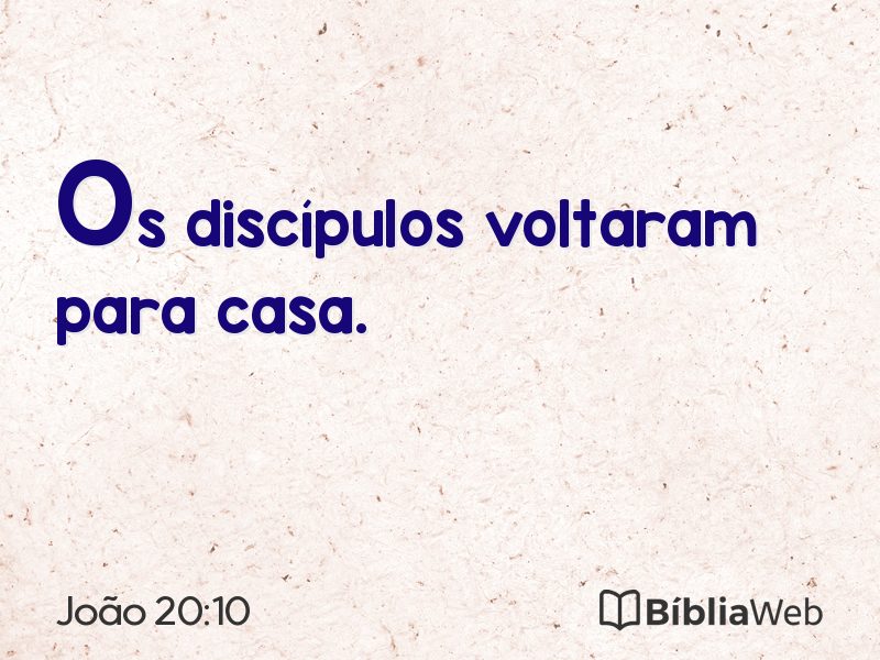 João 20:10 em imagem para compartilhar