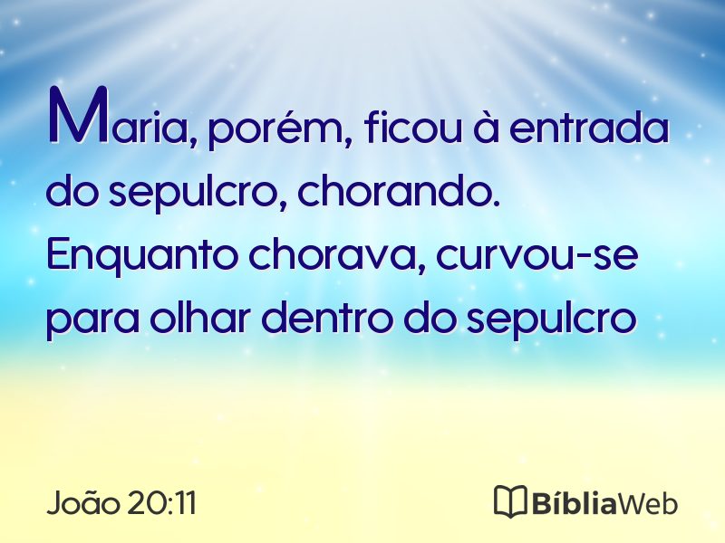 João 20:11 em imagem para compartilhar