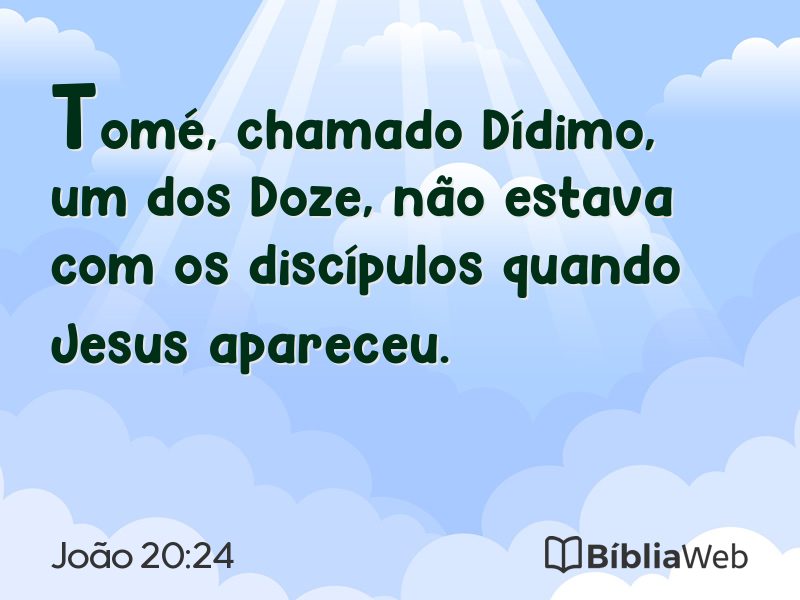 João 20:24 em imagem para compartilhar