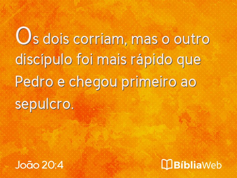 João 20:4 em imagem para compartilhar