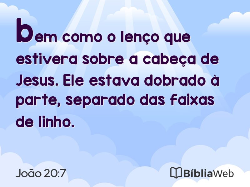João 20:7 em imagem para compartilhar
