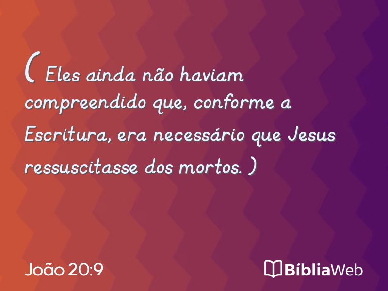 João 20:9 em imagem para compartilhar
