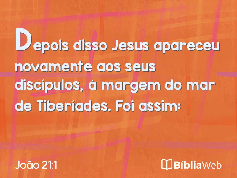João 21:1 em imagem para compartilhar