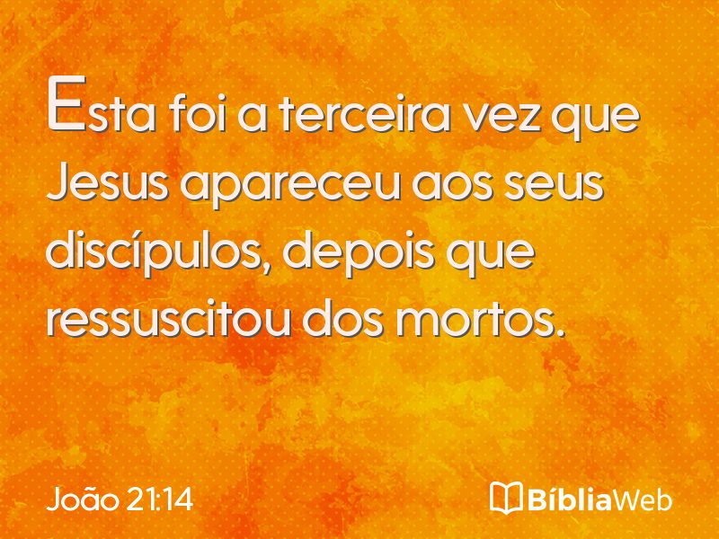 João 21:14 em imagem para compartilhar