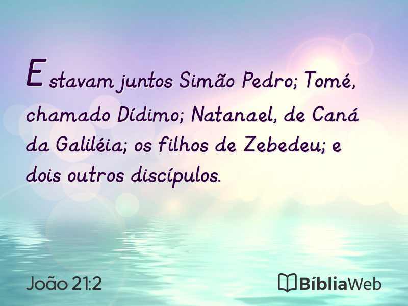 João 21:2 em imagem para compartilhar