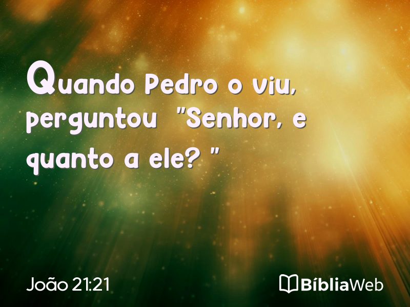 João 21:21 em imagem para compartilhar