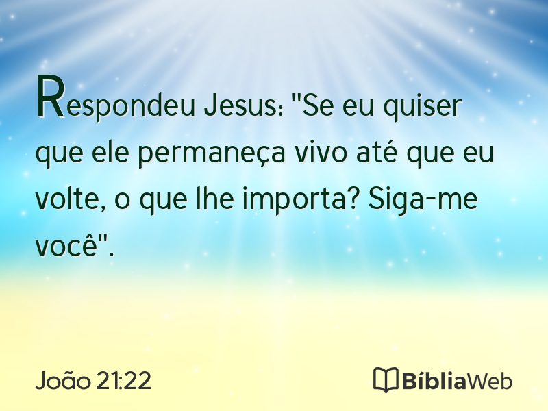 João 21:22 em imagem para compartilhar