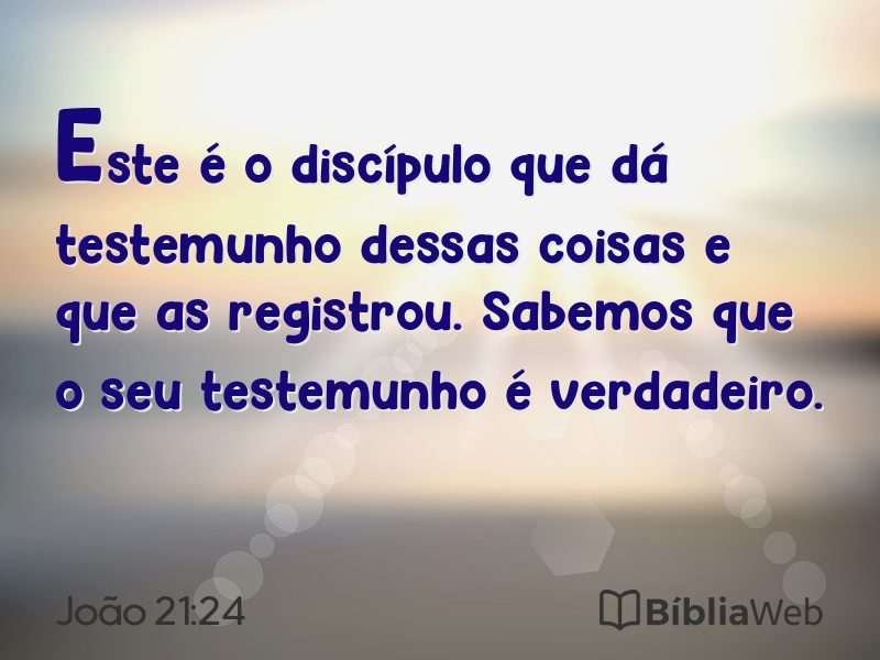 João 21:24 em imagem para compartilhar