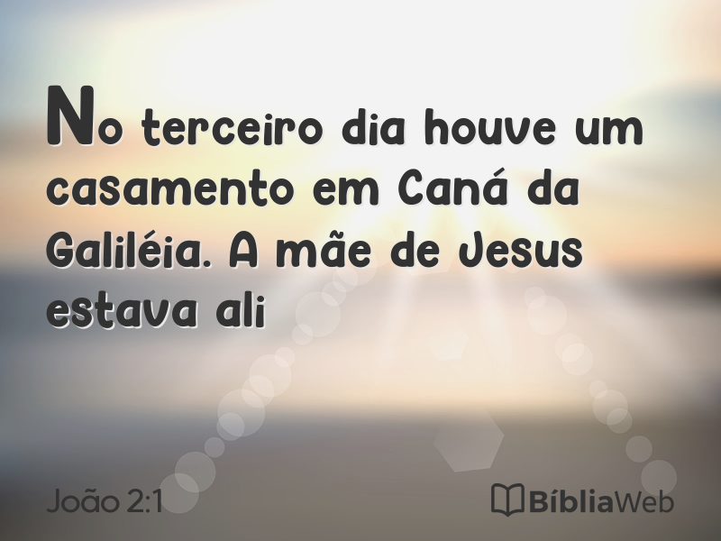 João 2:1 em imagem para compartilhar