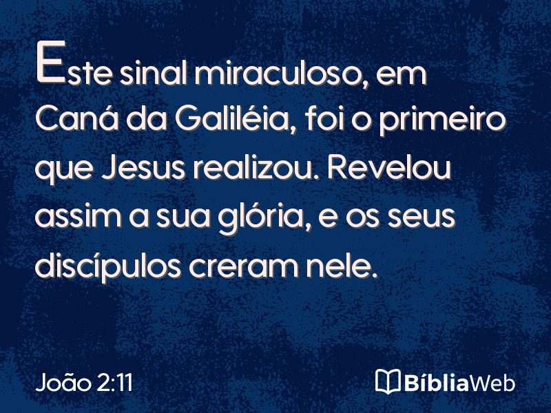 João 2:11 em imagem para compartilhar