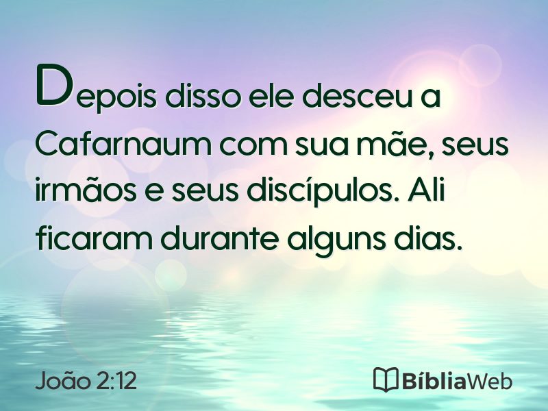 João 2:12 em imagem para compartilhar