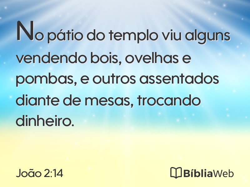 João 2:14 em imagem para compartilhar