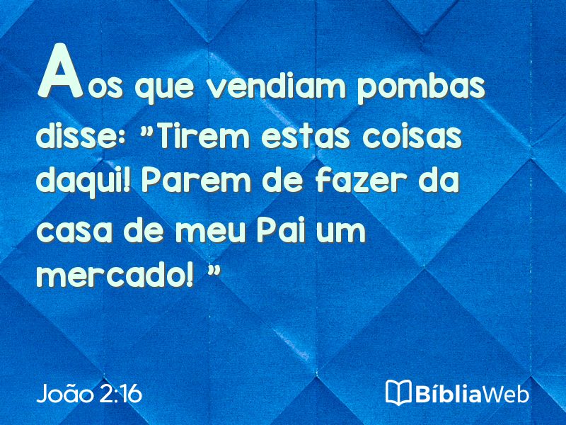 João 2:16 em imagem para compartilhar