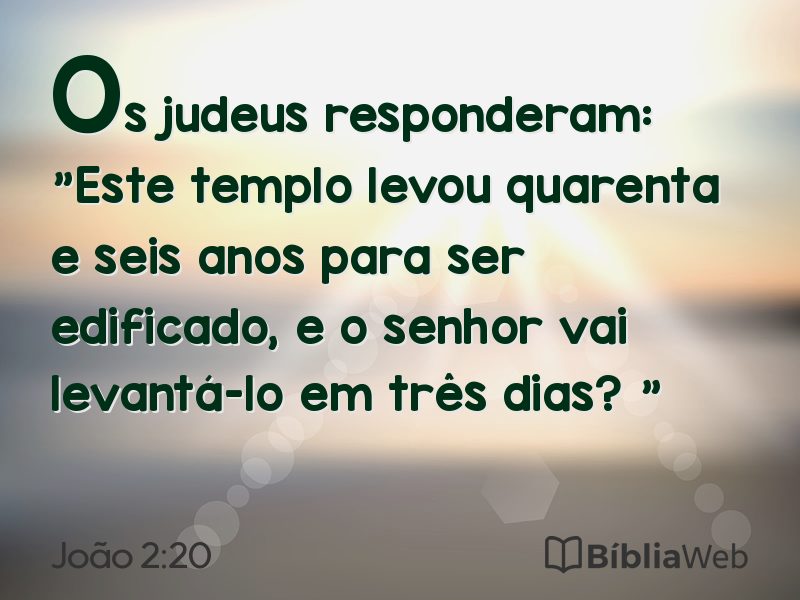 João 2:20 em imagem para compartilhar