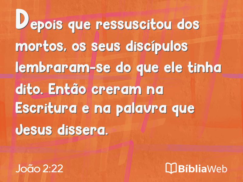 João 2:22 em imagem para compartilhar