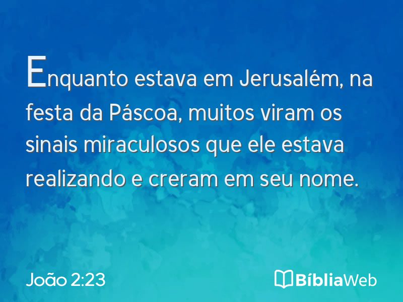 João 2:23 em imagem para compartilhar