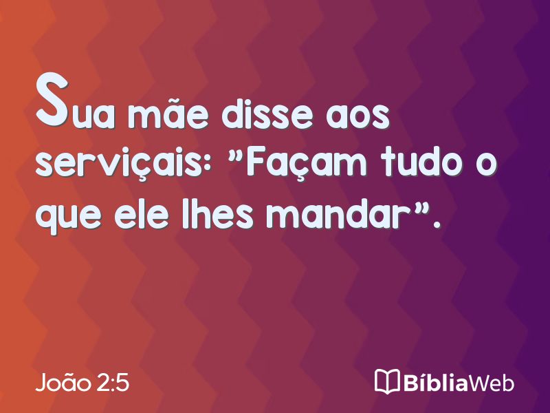 João 2:5 em imagem para compartilhar