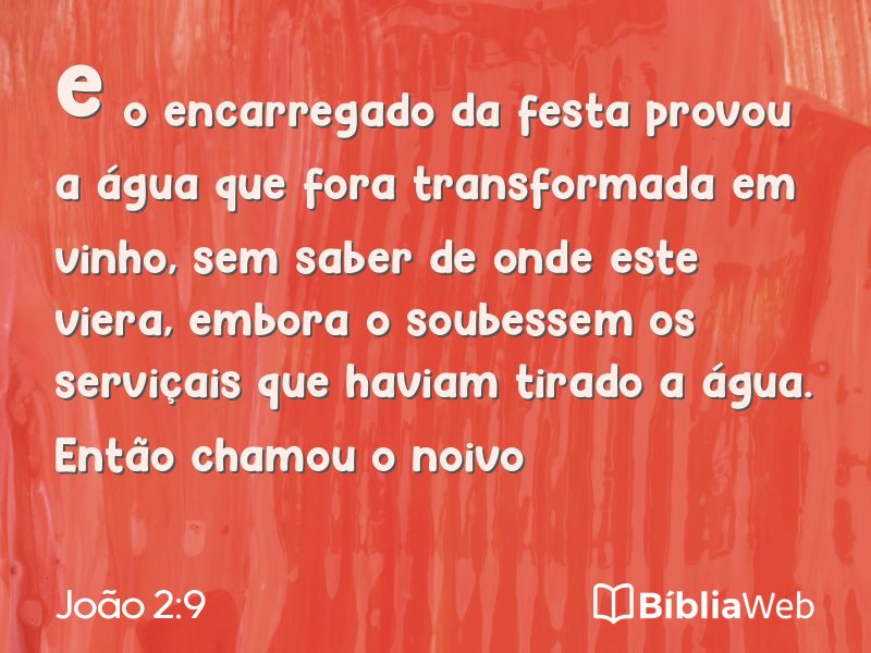 João 2:9 em imagem para compartilhar