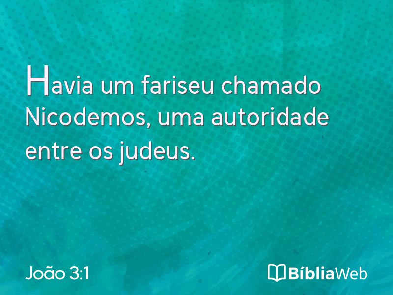 João 3:1 em imagem para compartilhar