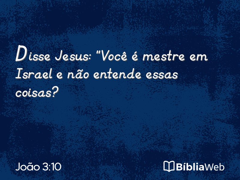 João 3:10 em imagem para compartilhar