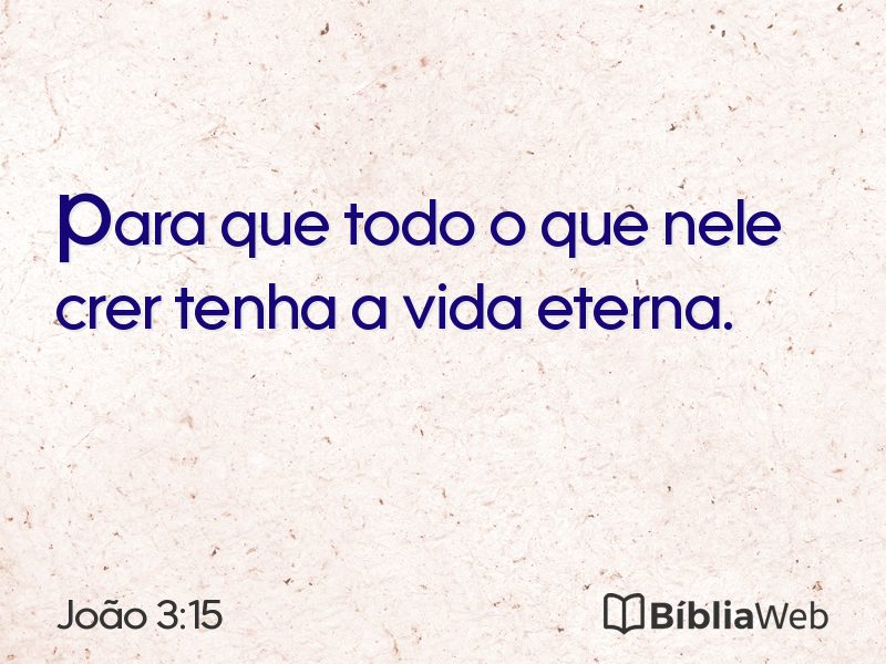 João 3:15 em imagem para compartilhar
