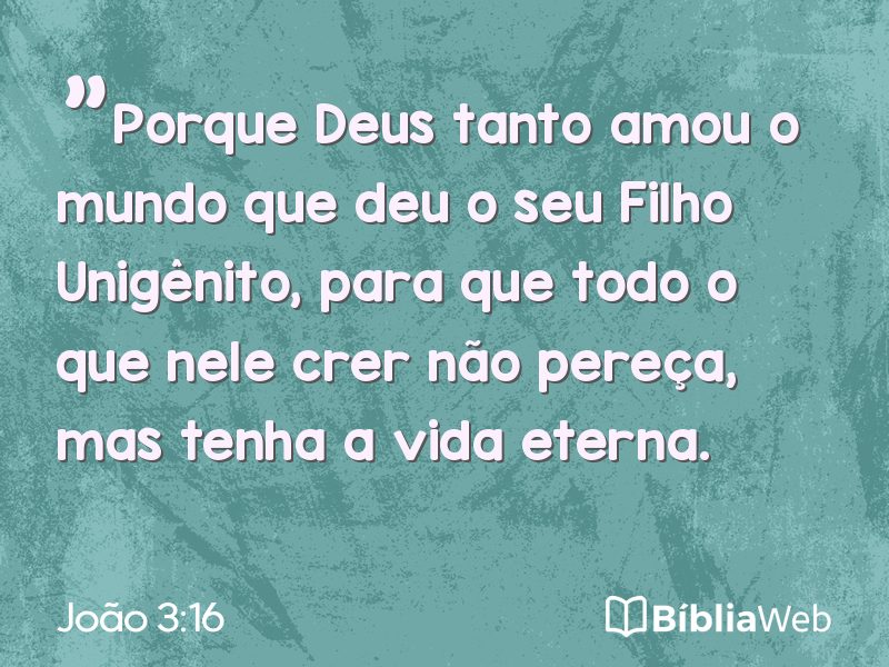 João 3:16 em imagem para compartilhar