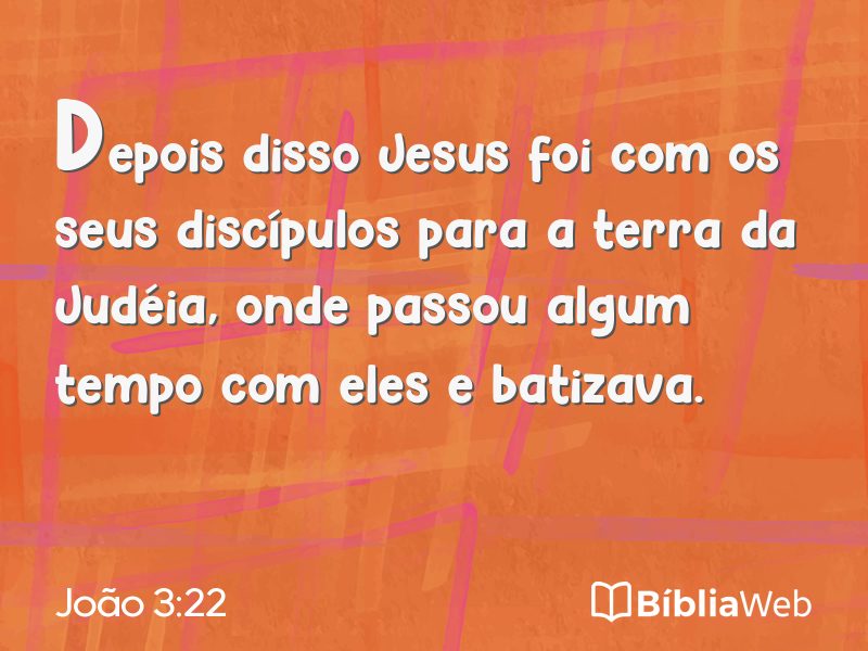 João 3:22 em imagem para compartilhar