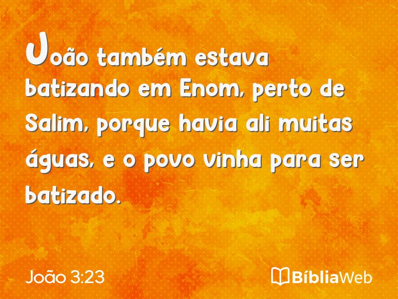 João 3:23 em imagem para compartilhar