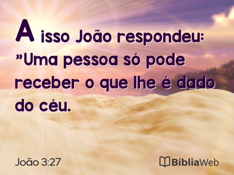 João 3:27 em imagem para compartilhar