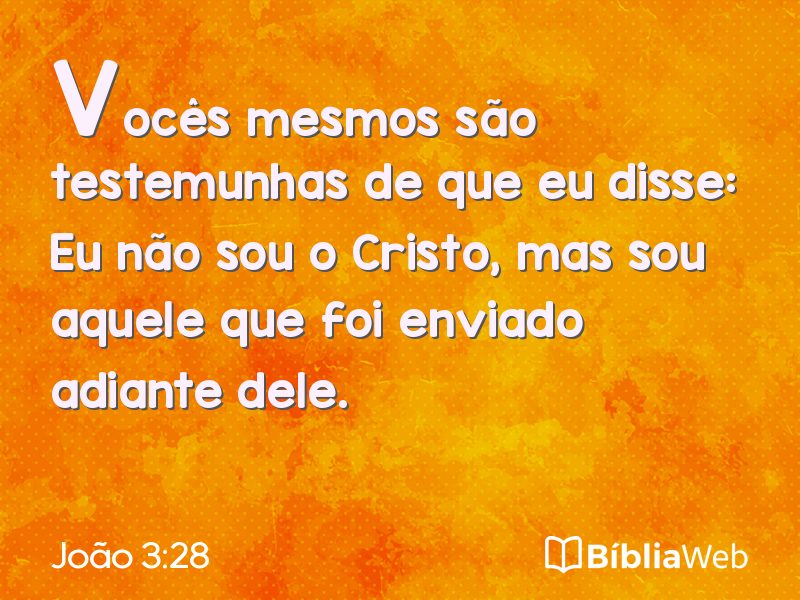 João 3:28 em imagem para compartilhar