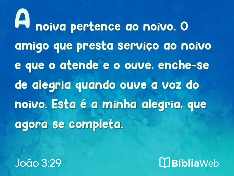 João 3:29 em imagem para compartilhar