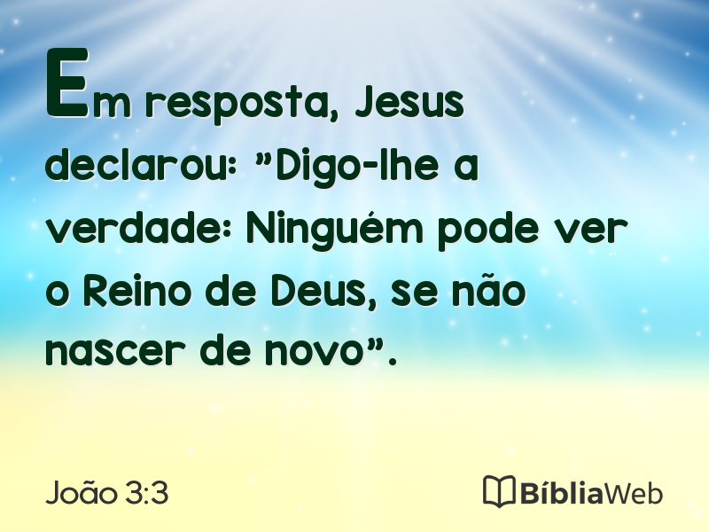 João 3:3 em imagem para compartilhar