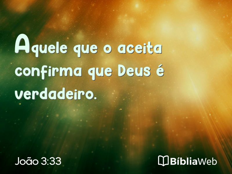 João 3:33 em imagem para compartilhar