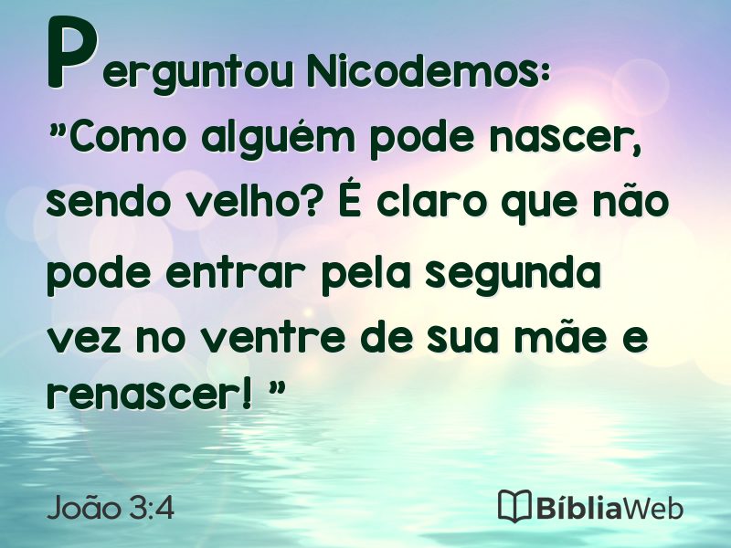 João 3:4 em imagem para compartilhar