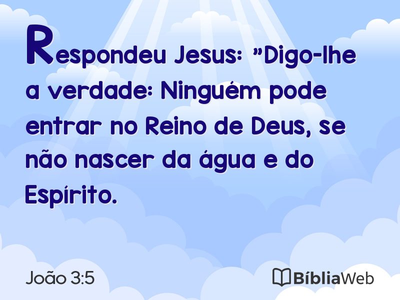 João 3:5 em imagem para compartilhar