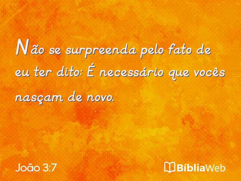 João 3:7 em imagem para compartilhar