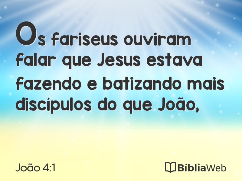 João 4:1 em imagem para compartilhar