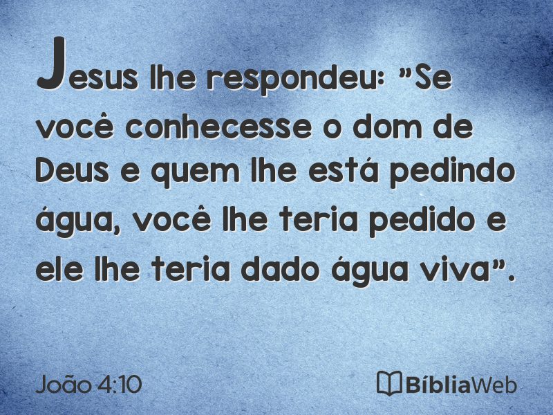 João 4:10 em imagem para compartilhar