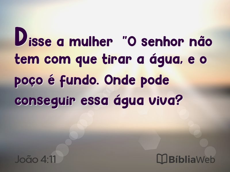 João 4:11 em imagem para compartilhar