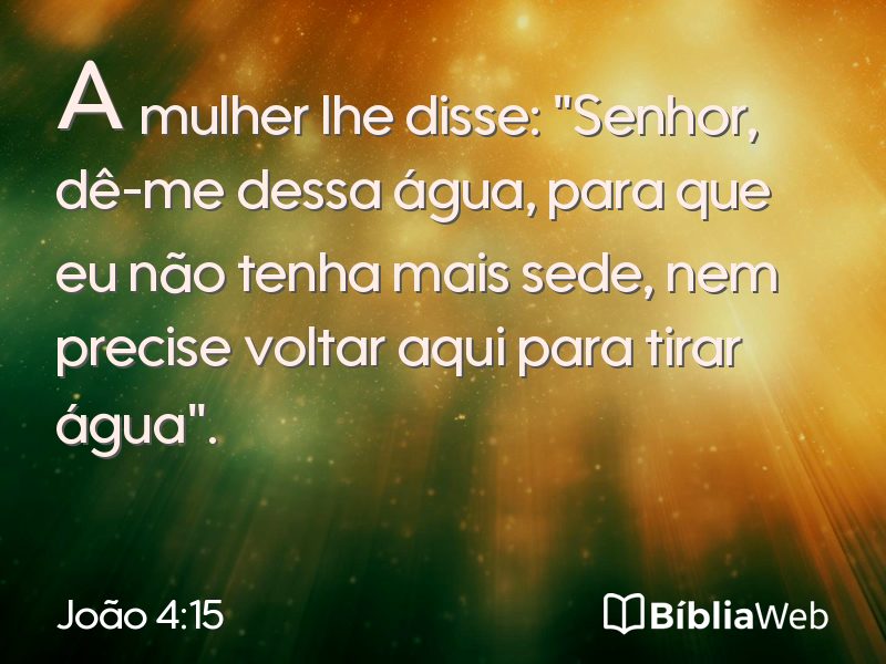João 4:15 em imagem para compartilhar