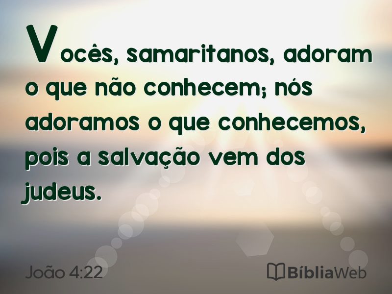 João 4:22 em imagem para compartilhar